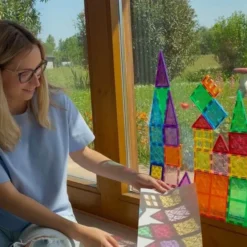 Costruzioni magnetiche traslucide 120 pezzi