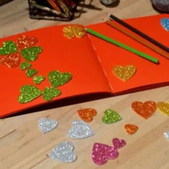 Cuori e stelle glitter in eva - 400 pezzi