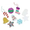 Decorazioni natalizie in cartoncino - 48 pezzi 8 soggetti