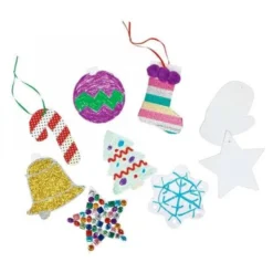 Decorazioni natalizie in cartoncino - 48 pezzi 8 soggetti