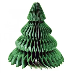 Decori 3d in carta alveare - alberi di natale h cm 15
