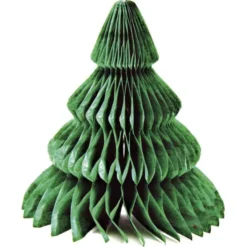 Decori 3d in carta alveare - alberi di natale h cm 8