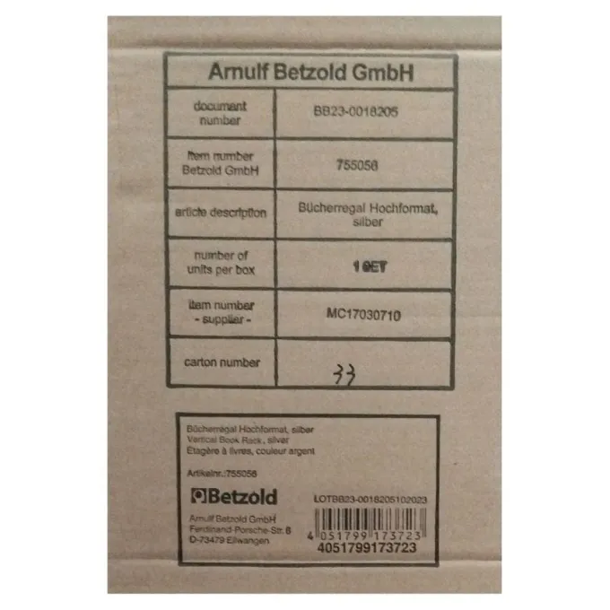 Espositore metallico verticale a parete