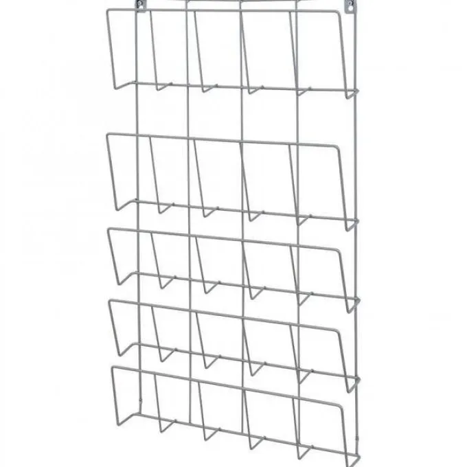 Espositore metallico verticale a parete