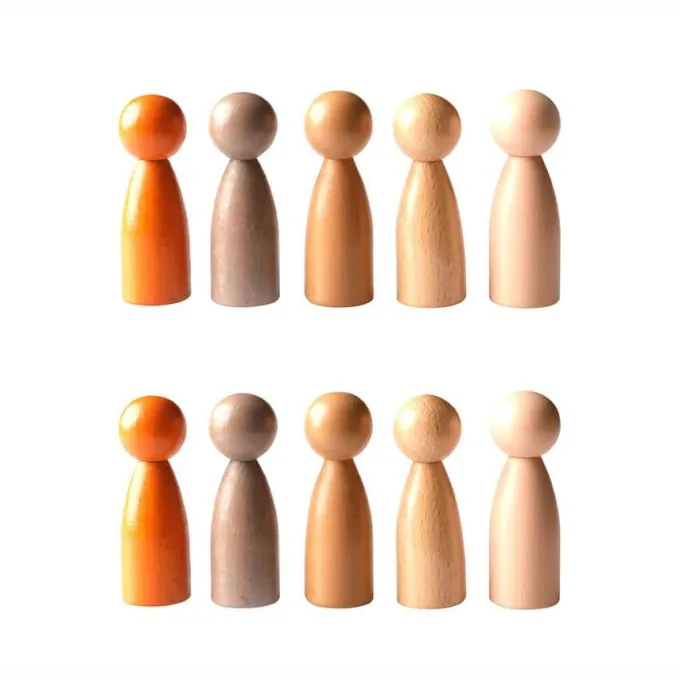 Famiglie del mondo in legno