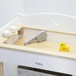 Fasciatoio per bambola in legno con vasca