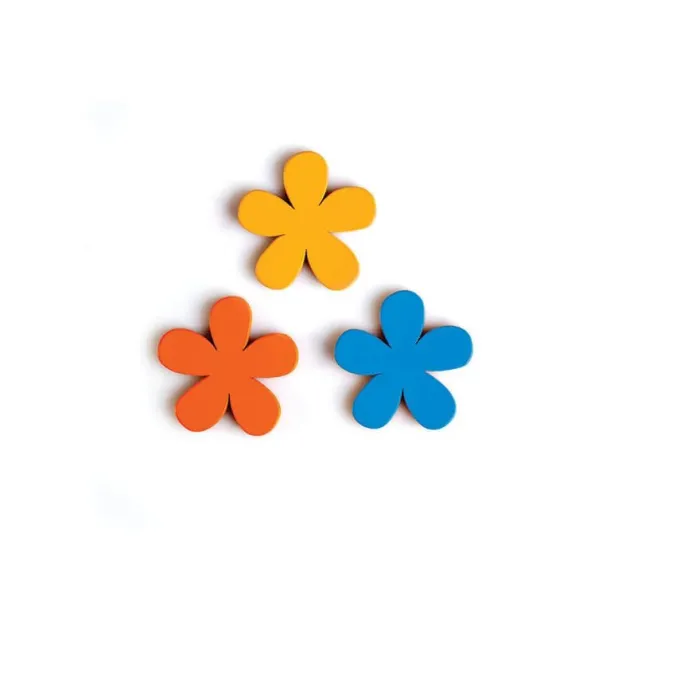 Fiori colorati in legno 60 pezzi