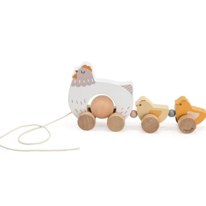 Gallina e pulcino trainabili