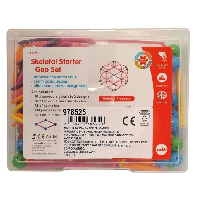 Geo set - 144 pezzi + 20 schede in contenitore