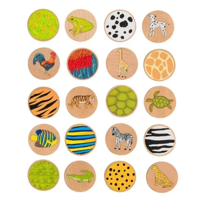 Giochi memo - manto degli animali