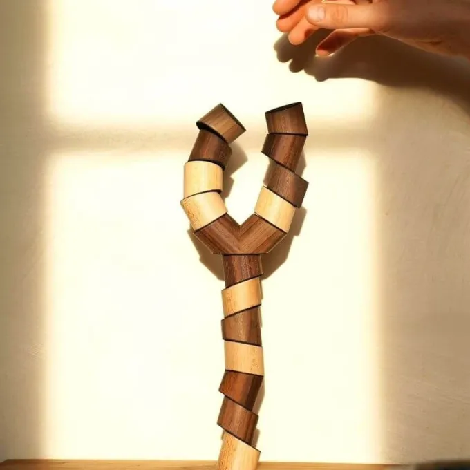 Gioco di impilamento loggos bicolore