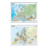 Italia. europa. planisfero - carte geografiche 3 pz