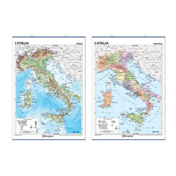 Italia. europa. planisfero - carte geografiche 30 pz