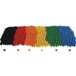 Jumbo set perline colorate in legno