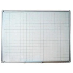 Lavagna magnetica bianca top quality quadrettata 120x90 cm