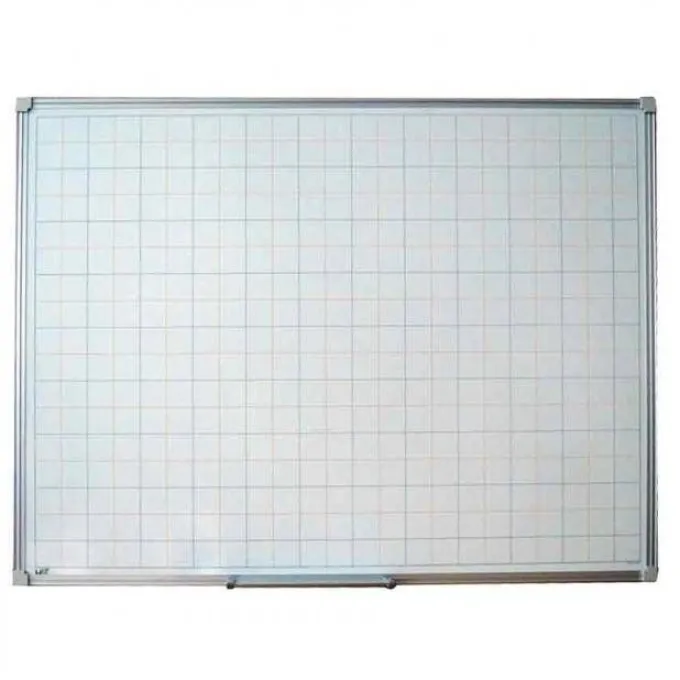 Lavagna magnetica bianca top quality quadrettata 120x90 cm