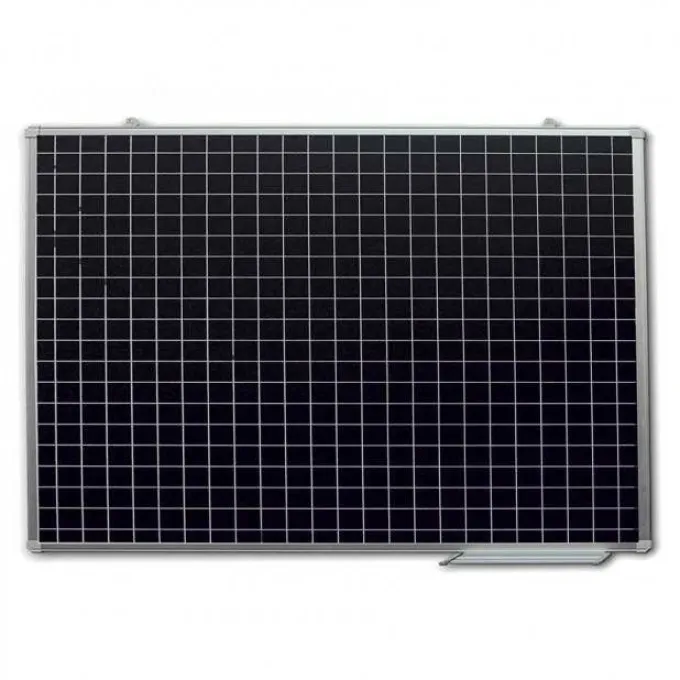 Lavagna magnetica nera top quality quadrettata 150x120 cm