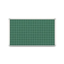 Lavagna magnetica verde laccata quadrettata 150x100 cm