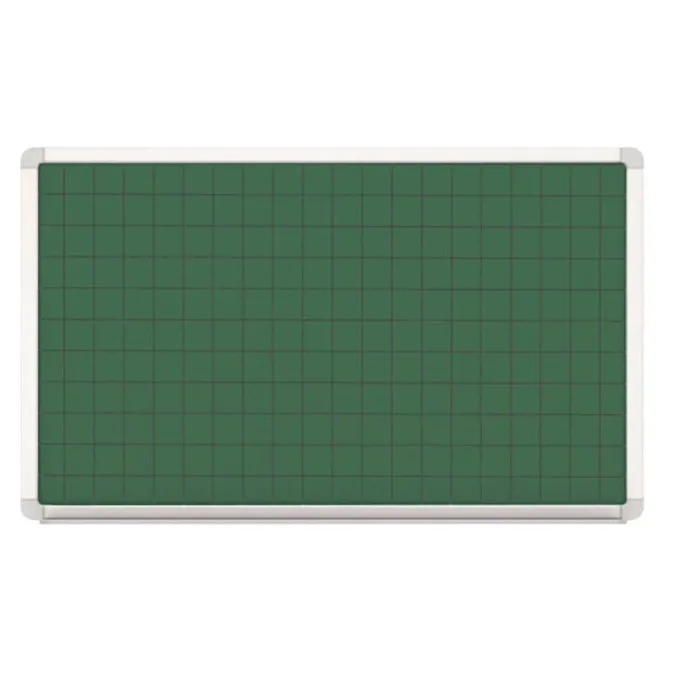 Lavagna magnetica verde laccata quadrettata 180x120 cm