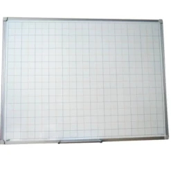 Lavagna 120x90 cm magnetica bianca laccata quadrettata