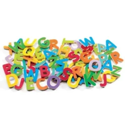 Lettere in legno magnetiche maiuscole 83 pz