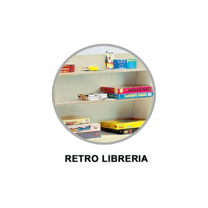 Libreria bifacciale 3 piani cam premium base zoccolo