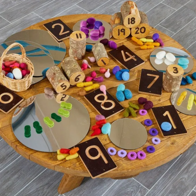 Loose parts in feltro - 108 pezzi