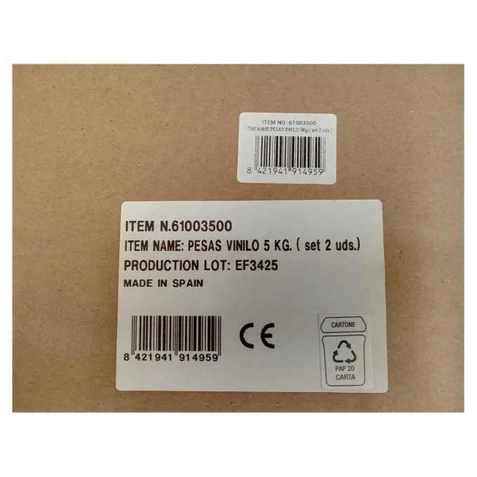 Manubri pesi in vinile 5 kg