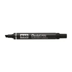 Marcatore permanente pentel n60 - punta scalpello nero