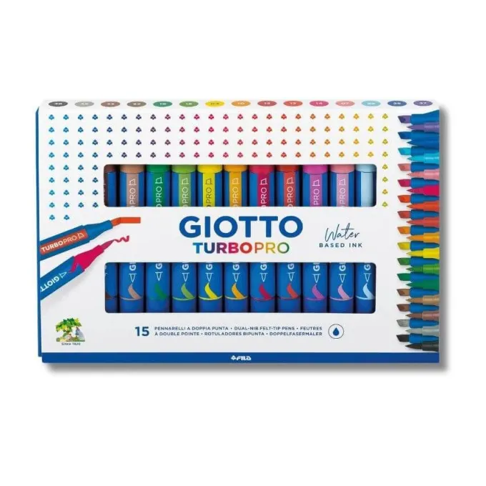 Marcatori doppia punta giotto turbo pro - 15 colori