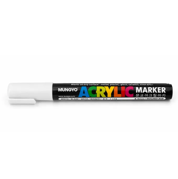 Marker permanente bianco - 6 pezzi