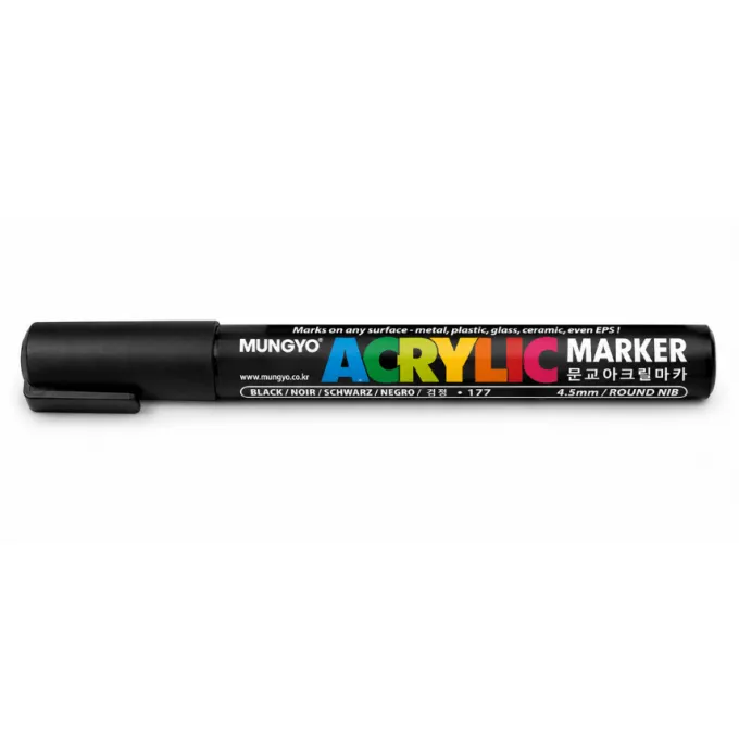 Marker permanente nero - 6 pezzi