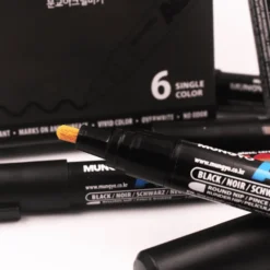 Marker permanente nero - 6 pezzi