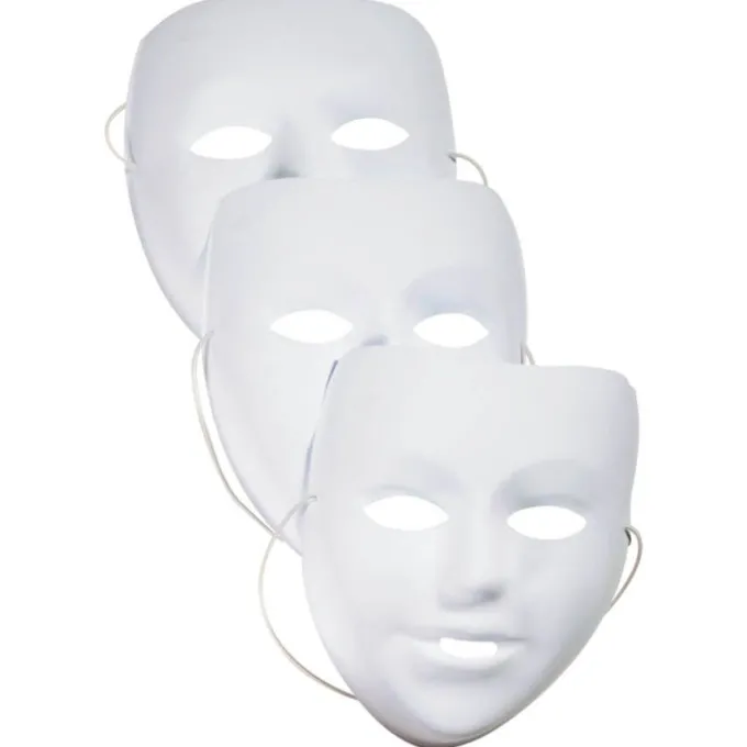 Maschere bianche - 6 pezzi
