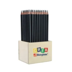 Matite grafite borgione esagonali laccate hb 96 pz barattolo