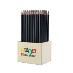 Matite grafite borgione esagonali laccate hb 96 pz barattolo