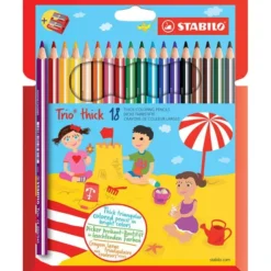 Matitoni colorati stabilo trio 18 pezzi