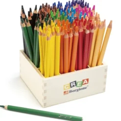 Matitoni colorati triang.borgione 144pz 12col in contenitore