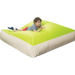 Maxi quadrotto jumbo verde chiaro panna