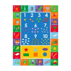 Maxi tappeto lettere. numeri e forme