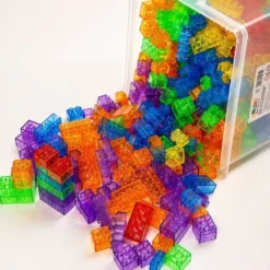 Mini blocks traslucenti borgione - 500 pezzi in contenitore
