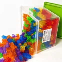 Mini blocks traslucenti borgione - 500 pezzi in contenitore