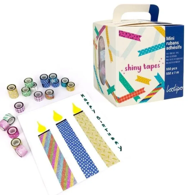 Mini washi tape glitter - 100 nastri