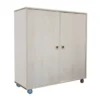 Mobile 2 ante cam premium struttura b.latte cm 114h ruote