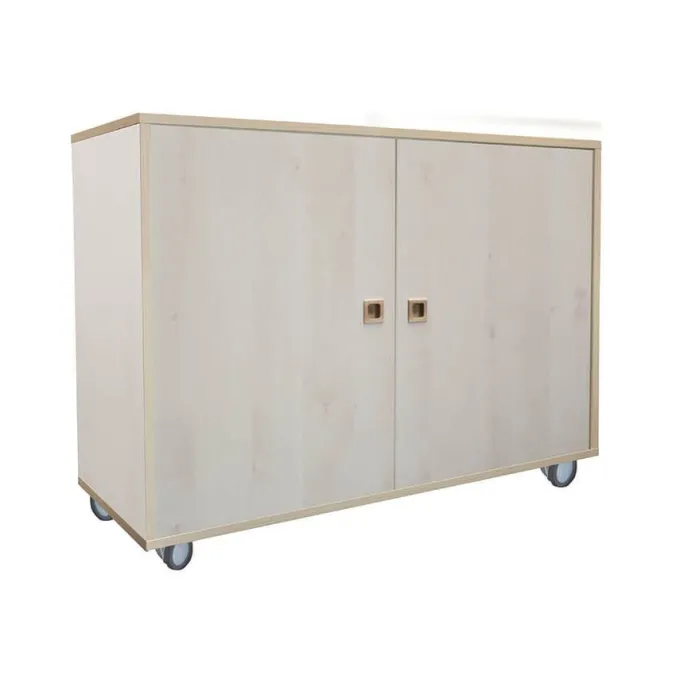 Mobile 2 ante cam premium struttura b.latte cm 79h ruote