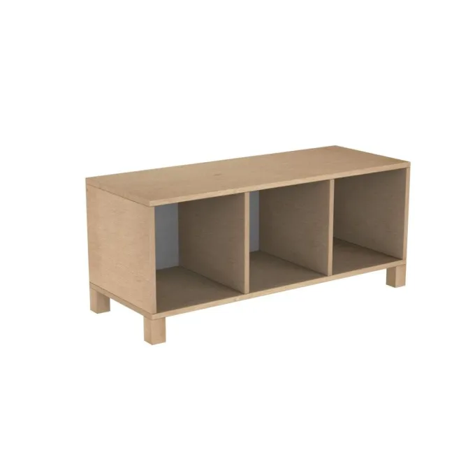 Mobile 3 caselle cam premium cm 45h con piedino - betulla