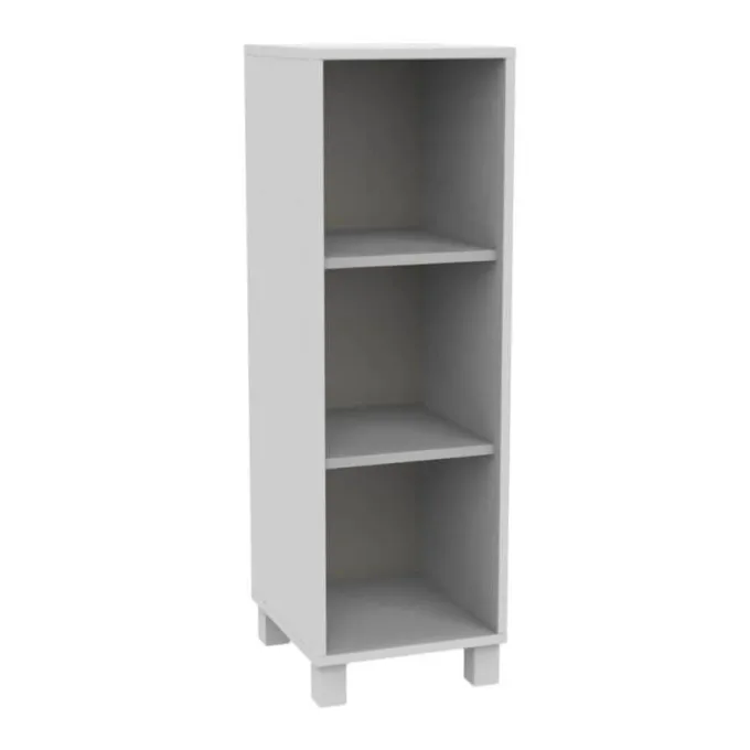 Mobile colonna bianco latte 3 vani - base con piedino h 114