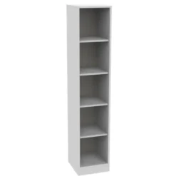 Mobile colonna bianco latte 5 vani - base con zoccolo h 182