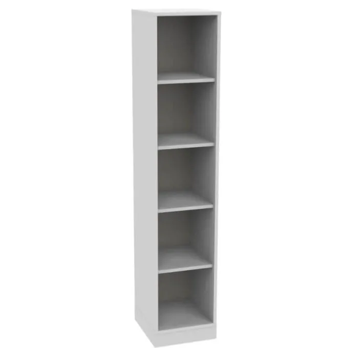 Mobile colonna bianco latte 5 vani - base con zoccolo h 182