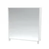 Mobile con specchio - bianco latte 3 vani - base con piedino